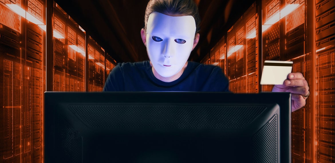 Hacker stealing credit card info