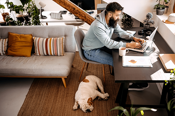 Person working from home