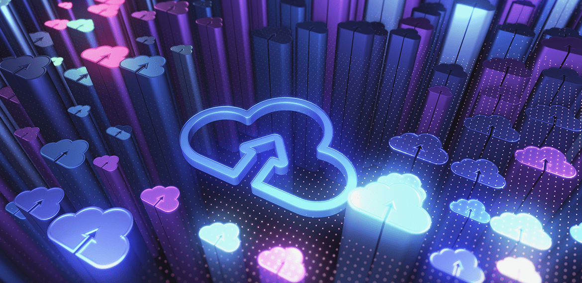 Cloud upload graphic