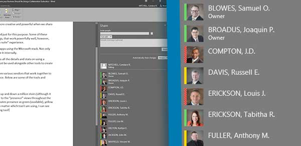 presence in microsoft office documents