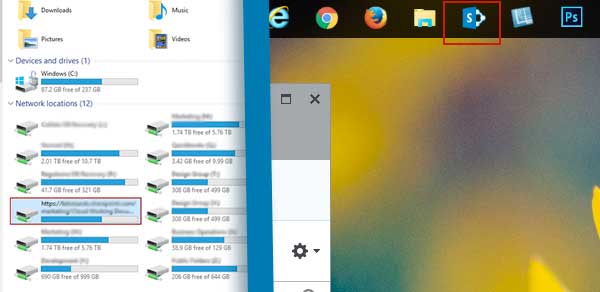 mapped sharepoint drives to desktop