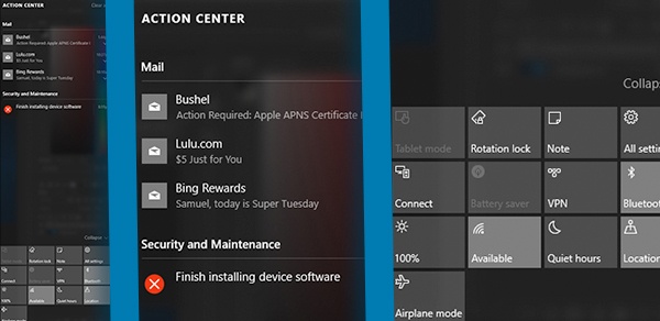 action center