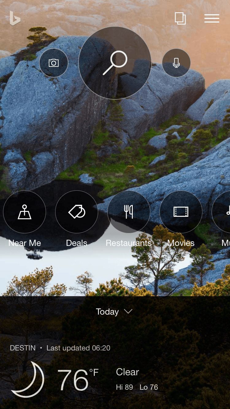 microsoft bing app for iPhone