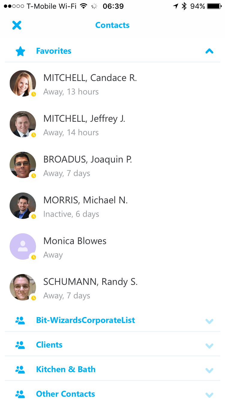 microsoft skype app for iPhone