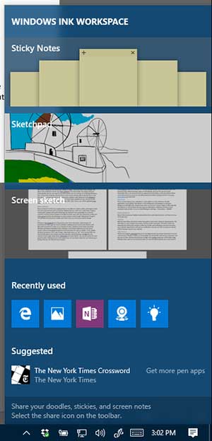 windows 10 anniversary stick notes workspace