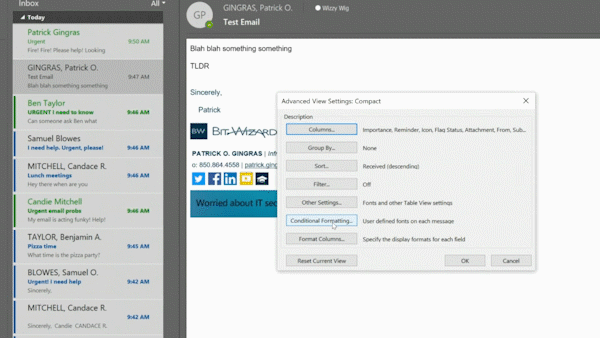 color code emails step 4
