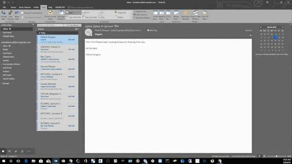 color code emails step one