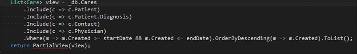 Telling EF to eagerly load the tables I need.