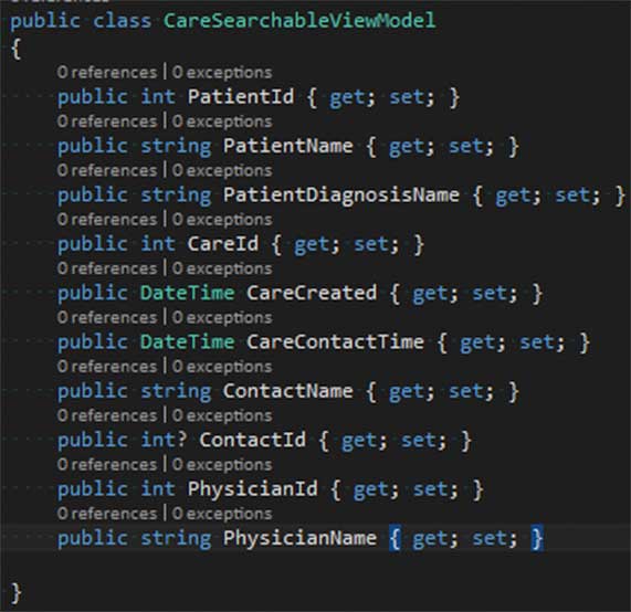ViewModel to simplify EF data returned.
