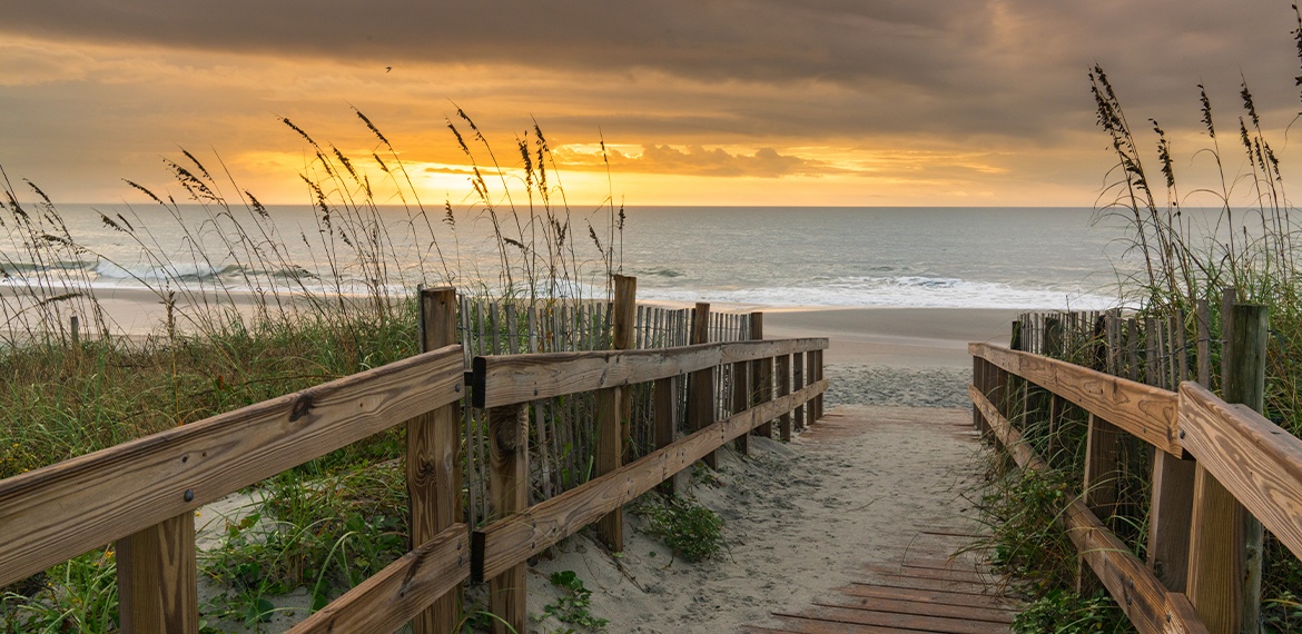 Beach at sunset
