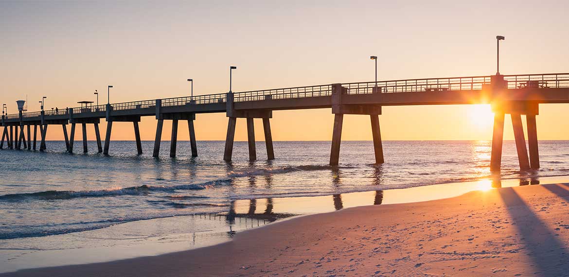 Beach pier