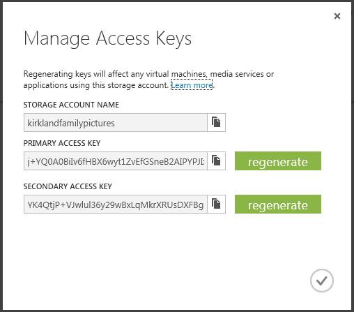 Manage access keys