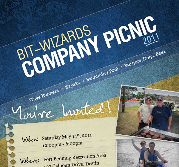 Addy award winning picnic email invitation by Steven Adams