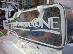 softwareone ice sculpture