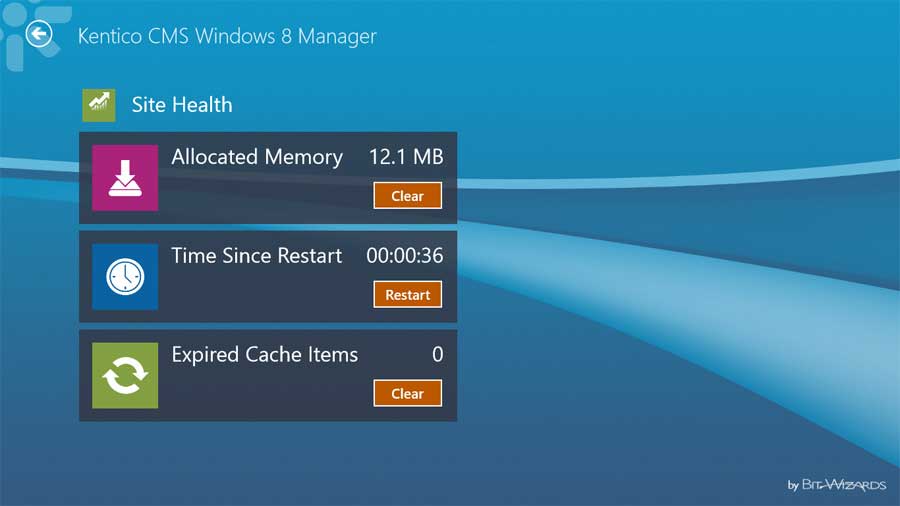 site health screen