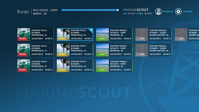Marine Scout Home Screen