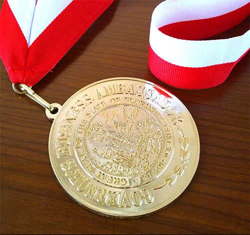 governors business ambassador medal