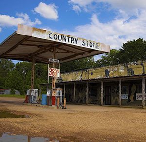 old gas station