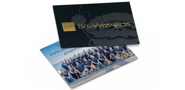 Bit-Wizards Christmas card print design