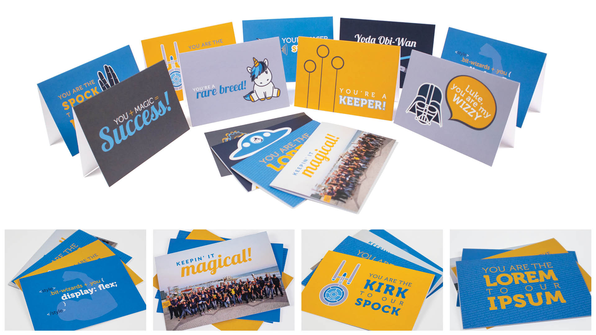 Bit-Wizaversary Cards Design Mock-Up